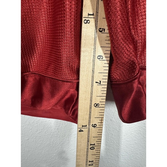 Nike Shorts Mens Large Red Basketball Athletic Mesh Swoosh Logo Gym Casual - Picture 8 of 9